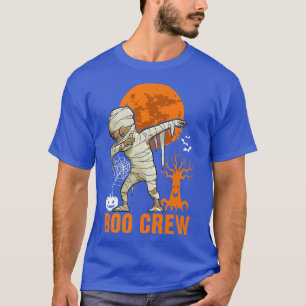 Dabbing Mummy, Halloween, Orange Moon, Boo Crew 15 T-Shirt