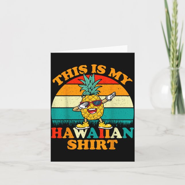 Dabbing Ne This Is My Hawaiian Shirts For Women  Card (Front)