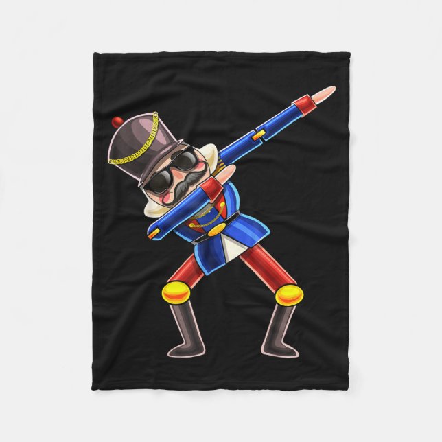 Dabbing Nutcracker Christmas Costume Nutcracker Gi Fleece Blanket (Front)