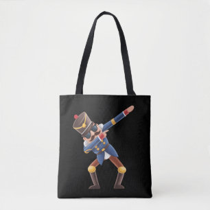 Dabbing Nutcracker Christmas Holiday Tote Bag