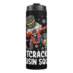 Dabbing Nutcracker Cousin Squad Funny Matching Thermal Tumbler