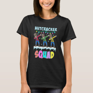 Dabbing Nutcracker Squad Christmas Funny Ballet Pj T-Shirt