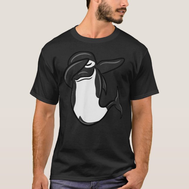 Dabbing Orca Dab Dance Funny Animal Shirt (Front)