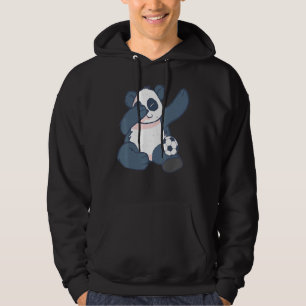 Dabbing Panda Bear Soccer Player Sport Enthusiast Hoodie
