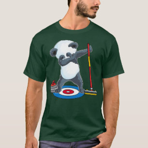 Dabbing Panda curling curler ice Sport panda bear T-Shirt