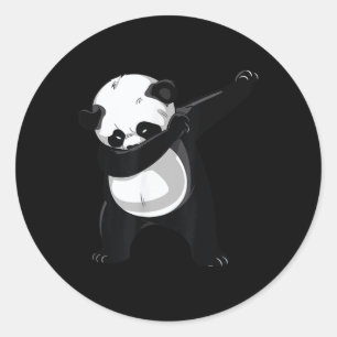 Dabbing Panda Dab Animal Graphic Boys Girls Women Classic Round Sticker