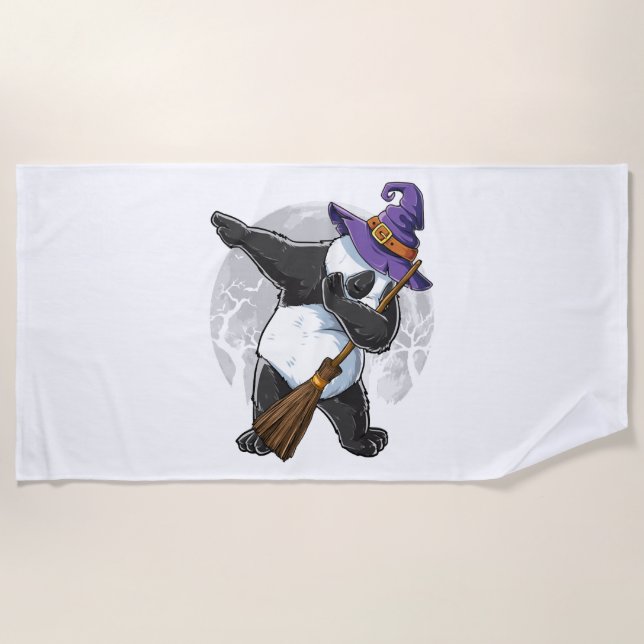 Dabbing Panda Halloween Shirts, Halloween 2021 Beach Towel (Front)