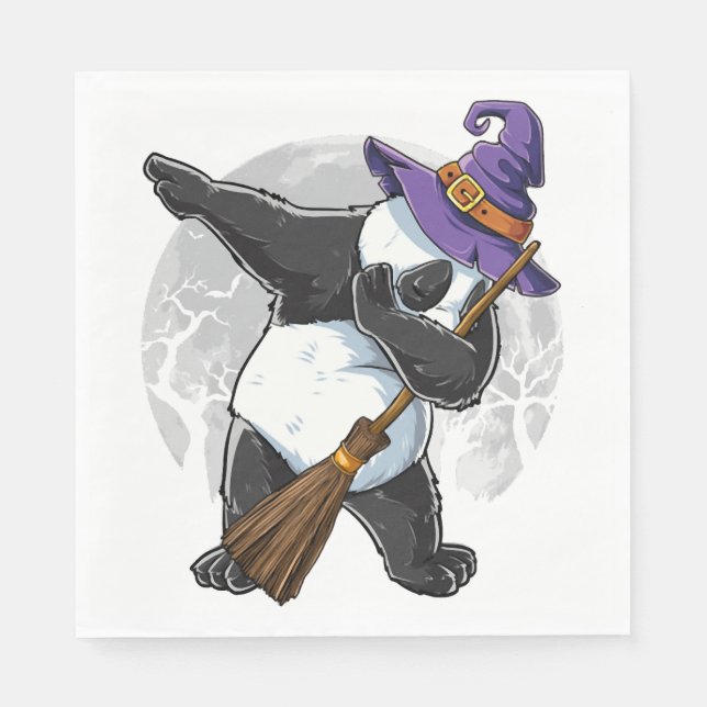 Dabbing Panda Halloween Shirts, Halloween 2021 Napkin (Front)