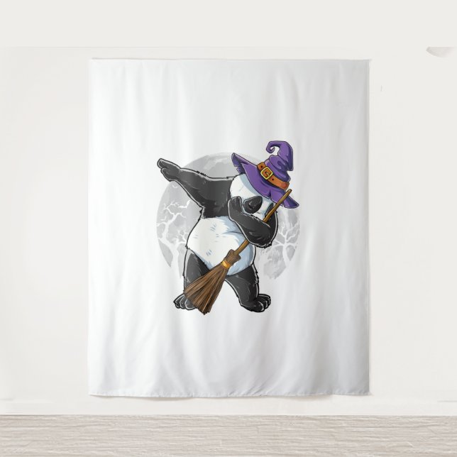 Dabbing Panda Halloween Shirts, Halloween 2021 Tapestry (Front)