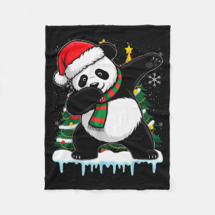 Dabbing Panda Santa Christmas Kids Boys Men Xmas B Fleece Blanket