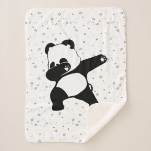 Dabbing Panda  Sherpa Blanket