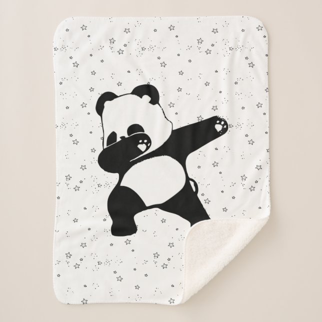 Dabbing Panda  Sherpa Blanket (Front)