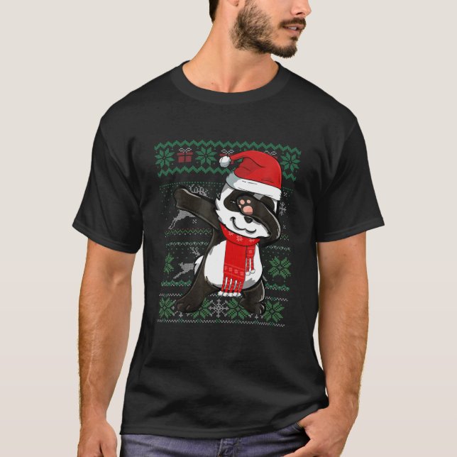 Dabbing Panda Ugly Christmas Sweater Funny Party C (Front)