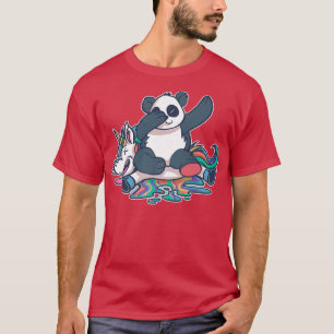Dabbing Panda Unicorn Christmas Xmas Dance Funny G T-Shirt