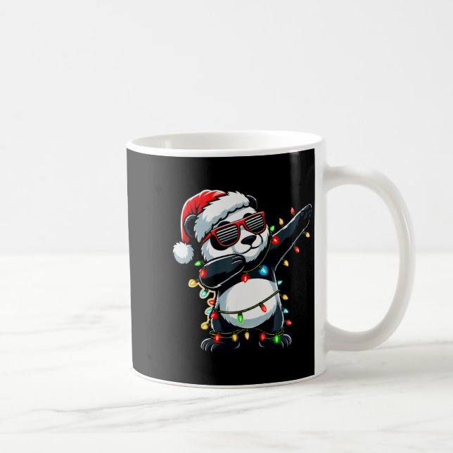 Dabbing Panda Xmas For Kids Boys Girl Panda Lover  Coffee Mug (Right)