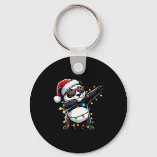 Dabbing Panda Xmas For Kids Boys Girl Panda Lover Key Ring