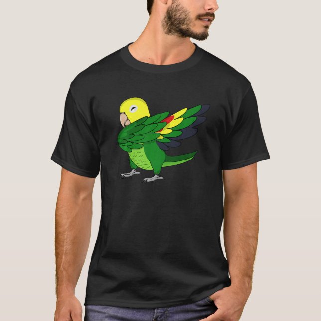 Dabbing Parrot I  Double Yellow headed Amazon T-Shirt (Front)