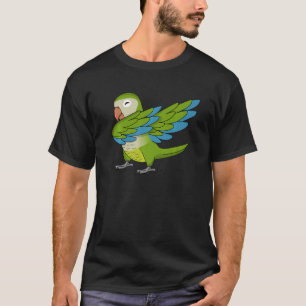Dabbing Parrot I Green Monk Parakeet Quaker T-Shirt