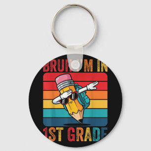Dabbing Pencil Dancing Bruh Im In 1st First Grade  Key Ring