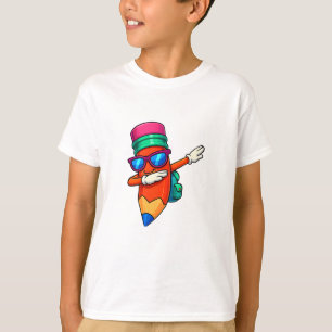 Dabbing Pencil Pen Boys Girls Youth Kids Toddler T-Shirt