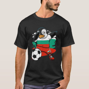 Dabbing Penguin Bulgaria Soccer Fans Jersey Footba T-Shirt