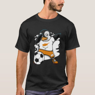 Dabbing Penguin Cyprus Soccer Fans Jersey Football T-Shirt