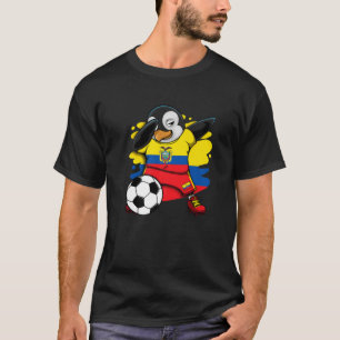 Dabbing Penguin Ecuador Soccer Fans Jersey Footbal T-Shirt