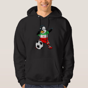 Dabbing Penguin Iran Soccer Fans Jersey Football S Hoodie