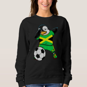 Dabbing Penguin Jamaica Soccer Fans Jersey Footbal Sweatshirt