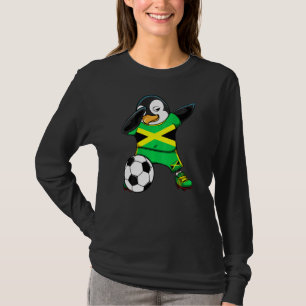 Dabbing Penguin Jamaica Soccer Fans Jersey Footbal T-Shirt