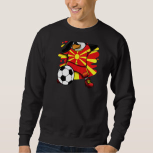 Dabbing Penguin Macedonia Soccer Fans Jersey Footb Sweatshirt