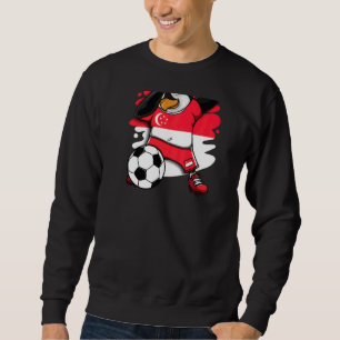 Dabbing Penguin Singapore Soccer Fans Jersey Footb Sweatshirt
