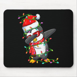 Dabbing Penguin Wearing Santa Hat - Penguin Lover Mouse Mat