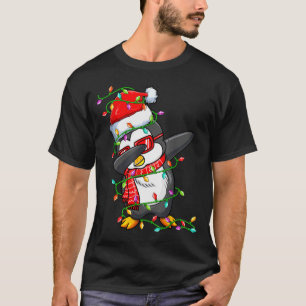 Dabbing Penguin Wearing Santa Hat - Penguin Lover T-Shirt