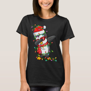 Dabbing Penguin Wearing Santa Hat - Penguin Lover  T-Shirt