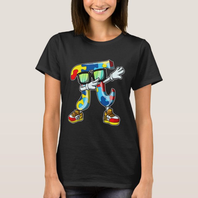 Dabbing Pi 3 14 Puzzle Autism Awareness For Men Wo T-Shirt (Front)