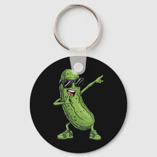 Dabbing Pickle Dancing Cucumber Funny Sungl Produc Key Ring
