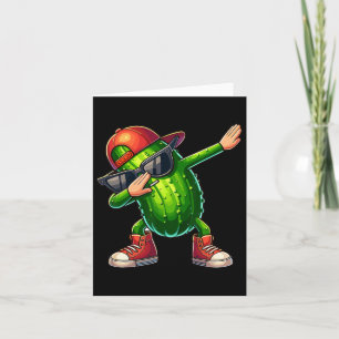 Dabbing Pickle Dancing Cucumber Lover Funny Pickle Card