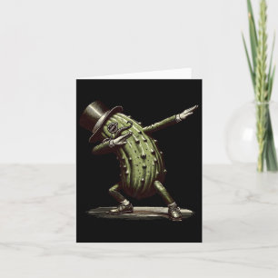 Dabbing Pickle Dancing Cucumber Lover Funny Pickle Card