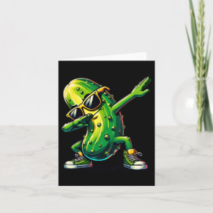 Dabbing Pickle Dancing Cucumber Pickle Lover Dab  Card