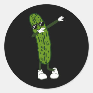 Dabbing Pickle Dancing Cucumber Salads And Relishe Classic Round Sticker