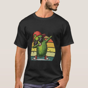 Dabbing Pickle With Sunglasses Funny Dancing Cucum T-Shirt