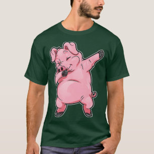 Dabbing Pig Farm Boys Girls Funny Piggy Squad Dab  T-Shirt