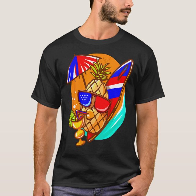 Dabbing Pineapple Sunglass Aloha Beaches Hawaii My T-Shirt (Front)