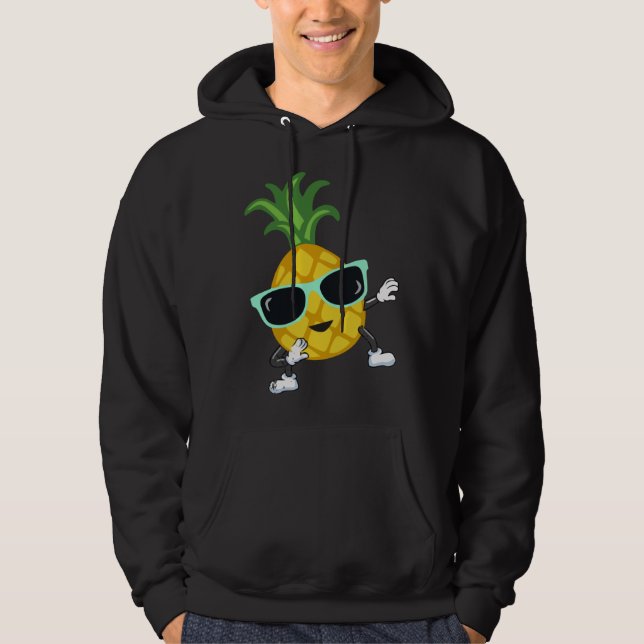 Dabbing pineapple sunglasses pool party for men wo hoodie (Front)