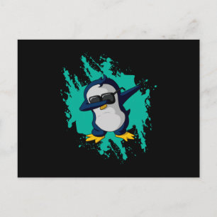 Dabbing Pinguin Dab Cold Ice Funny Gift Idea Cool Postcard