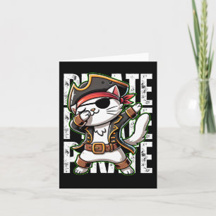 Dabbing Pirate Cat Pirate Party Man Cute Cat Boy L Card