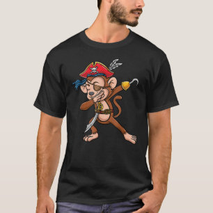 Dabbing Pirate Monkey Halloween T-Shirt