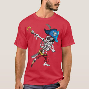 Dabbing Pirates Skeleton Eye Flap Pirate Ship Hall T-Shirt