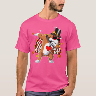Dabbing Pit Bull Thanksgiving Day Dog Pilgrim Boys T-Shirt